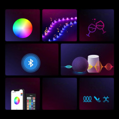 LED Smart Waterproof Tape RGB Remote Controller WiFi 2M-Stromversorgung