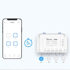Inteligentni 4-kanalni relej WiFi prekidač bijeli 4CHR3