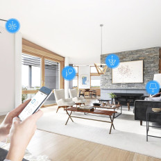 Intelligent 4-kanalsrelé wifi bryter hvit 4CHR3