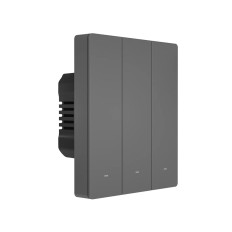 Interruptor de parede de parede de 3 canais inteligentes Preto M5-3C-80