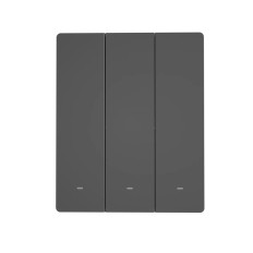 Interruptor de parede de parede de 3 canais inteligentes Preto M5-3C-80