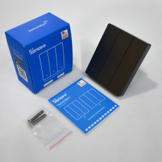Interruptor de parede de parede de 3 canais inteligentes Preto M5-3C-80