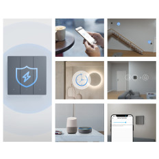 Intelligent 3-channel Wall Wall Switch Black M5-3C-80