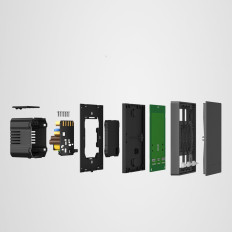 Interruptor de parede de parede de 3 canais inteligentes Preto M5-3C-80
