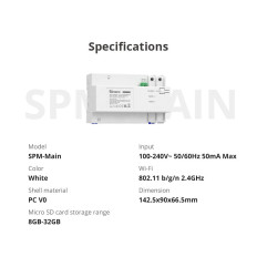 Medidor inteligente do poder da SPM-principal do Ethernet do WiFi