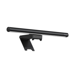 LED lampa monitora ekrānam darbvirsmas ekrāna apgaismojumam melnā un wok2
