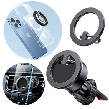 Der Autolager ist ein magnetischer Telephamer. Schwarze