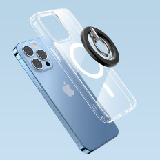 Autohouder is een magnetische telefonische ring. Zwarte stand