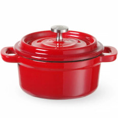 Enamel iron pot 0.27 L red - Hendi 626856