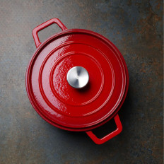 Emal Iron Pot 3.7 l Red - Hendi 626832