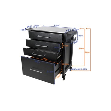 Tattoo assistant pro ink 702 crni — pogled sprijeda