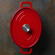 Enamel iron pot 4.4 l red - Hendi 626849