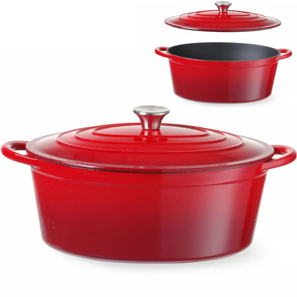 Olla de hierro de esmalte 6.88 l rojo - Hendi 626825