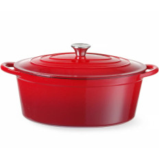 Enamel Iron Pot 6,88 l rødt - Hendi 626825