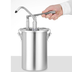 Container voor sauzen met dispenser Steel 4.5 L - Hendi 558102