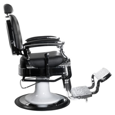 Gabbiano Ernesto barber chair in black — side view