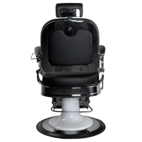 Gabbiano Ernesto barber chair in black — rear view