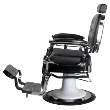 Gabbiano Ernesto barber chair in black — side view
