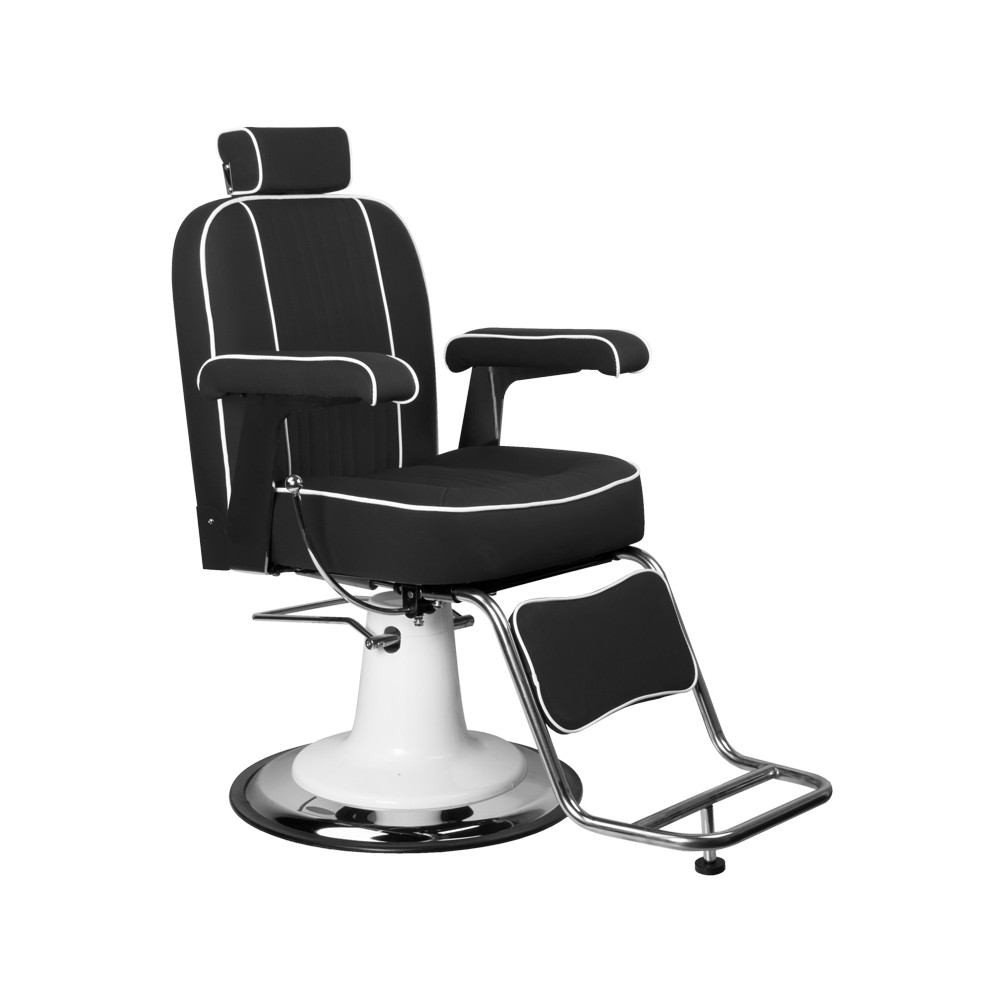 Gabbiano Amadeo Schwarzer Barber-Stuhl — Seitenansicht