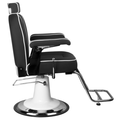 Gabbiano Amadeo svart barberarstol — sidosida