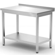 Tavolo da tavolo da tavolo Tavolo da tavolo con linea di bilancio Rant Shelp in acciaio 800 x 600 x 850 mm - Hendi 817261