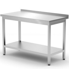 Tavolo da lavoro da tavolo Workparted con pellame da corsa Linea di bilancio Acciaio 1000 x 600 x 850 mm - Hendi 817278