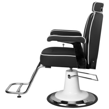Gabbiano Amadeo svart barberarstol — sidosida
