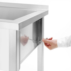 Piscine Single-chambre Ligne budgétaire en acier en acier 800 x 600 x 850 cm - Hendi 811009