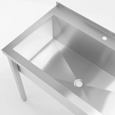 Schwimmbad Einzelkammer Budgetlinie Stahlstahl 800 x 600 x 850 cm - Hendi 811009