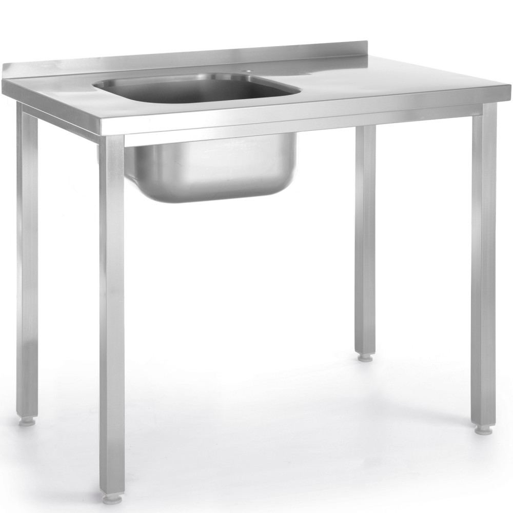 Bazen Jednostruko-komorski lijevi proračunski liniju Steel 1000 x 600 x 850 cm - Hendi 816790