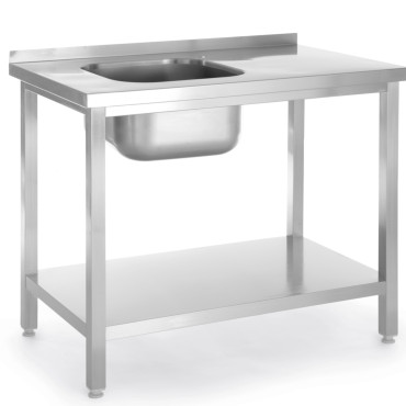 Peldbaseins Viena kamera izlietne ar Lewer Budget Line Tērauda plaukts 800 x 600 x 850 cm - Hendi 817001
