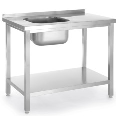 Peldbaseins Viena kamera izlietne ar Lewer Budget Line Tērauda plaukts 800 x 600 x 850 cm - Hendi 817001