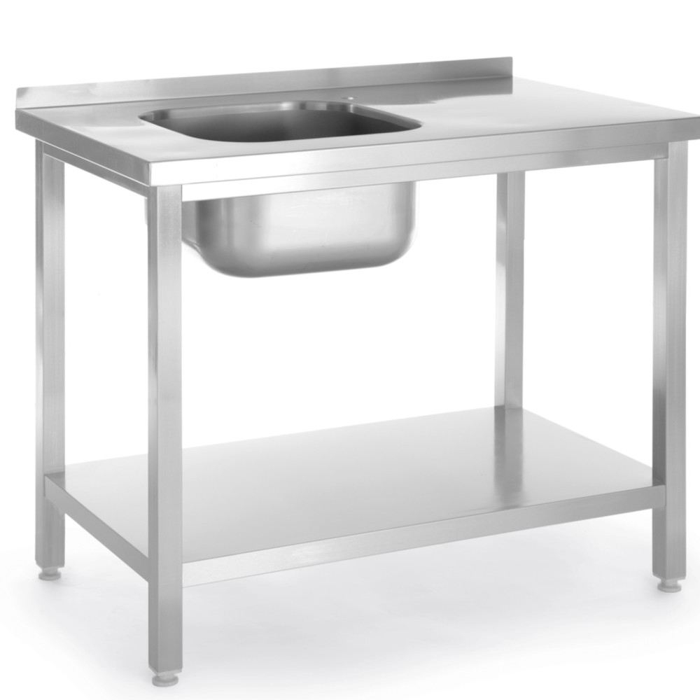 Peldbaseins Viena kamera izlietne ar Lewer Budget Line Tērauda plaukts 800 x 600 x 850 cm - Hendi 817001