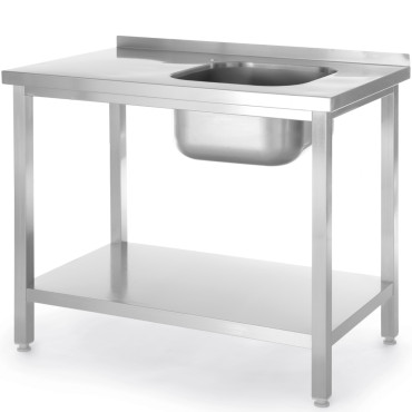 Plavecký bazén Single-Chamber Sink s pravou rozpočtovou riadkovou oceľou 1000 x 600 x 850 cm - Hendi 817018