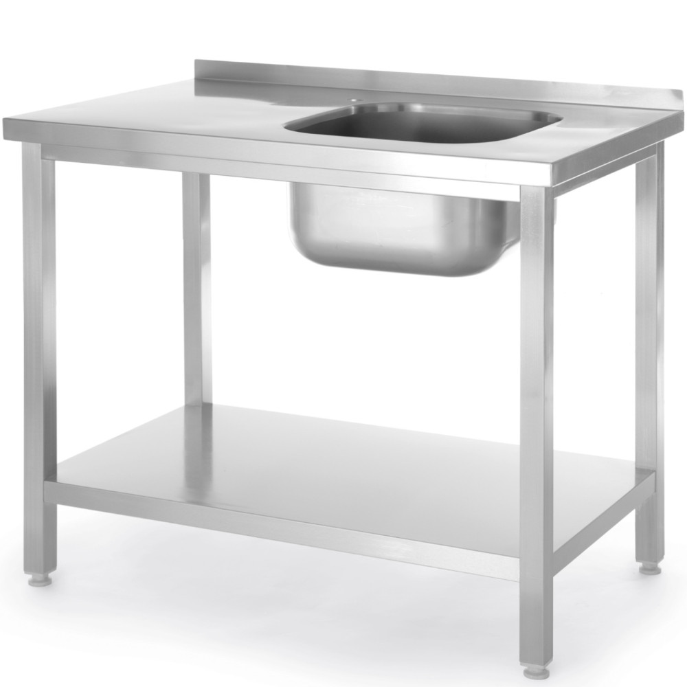 Plavecký bazén Single-Chamber Sink s pravou rozpočtovou riadkovou oceľou 1000 x 600 x 850 cm - Hendi 817018
