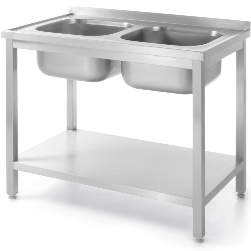 Alumine kambri valamu bassein eelarvereaga Steel riiul 1000 x 600 x 850 cm - Hendi 817032