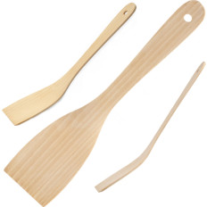 Spatel gebogen von Buchenholz 320 x 70 mm 2 Stück. Hendi 525159