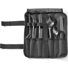 Chef tool set for decorating dishes of sushi 6 el. - black