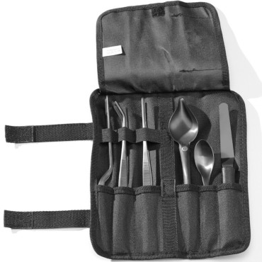 Chef tool set for decorating dishes of sushi 6 el. - black