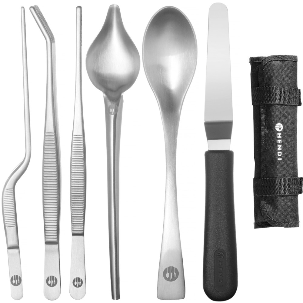 Chef tool set for decorating dishes of sushi 6 el. - satin
