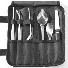 Chef tool set for decorating dishes of sushi 6 el. - satin