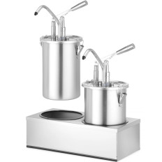 Recipiente para molhos dispensadores e base de aço duplo 2 x 4,5 L - Hendi 558119