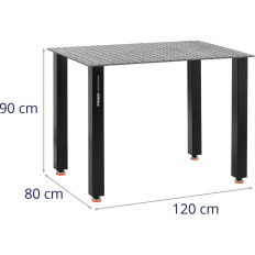 Mesa de montagem perfurada 3 mm 120 x 80 cm a 100 kg