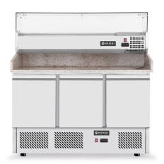 Refrigerated table with a cooling cap with granite countertop width 140cm - Hendi 232033