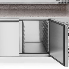 Gekoelde tafel met een koeldop met granieten aanrechtbreedte 140cm - Hendi 232033