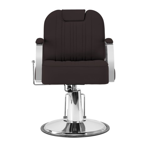 Fauteuil de barbier Gabbiano Rufo marron — vue de face