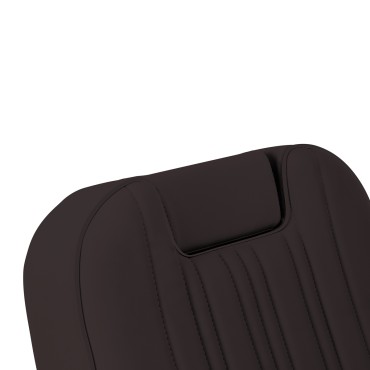 Barber chair Gabbiano Rufo brown — close-up of the backrest