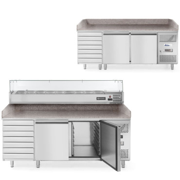 Mesa refrigerada de pizza...