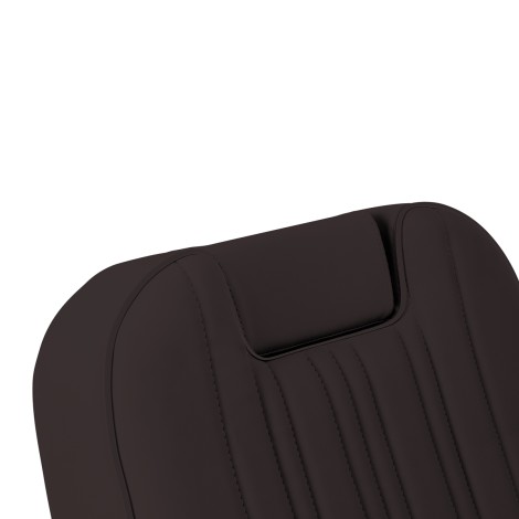 Barber chair Gabbiano Rufo brown — close-up of the backrest