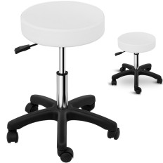 Rotary Cosmetic Stool on wheels Physa AVERSA - white